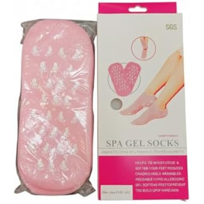 Ultra-soft, moisturizing silicone gel socks for repairing dry and cracked feet and ankles, for skincare, foot beauty, moisturizing gel socks, spa socks for cracked heels - Image 3
